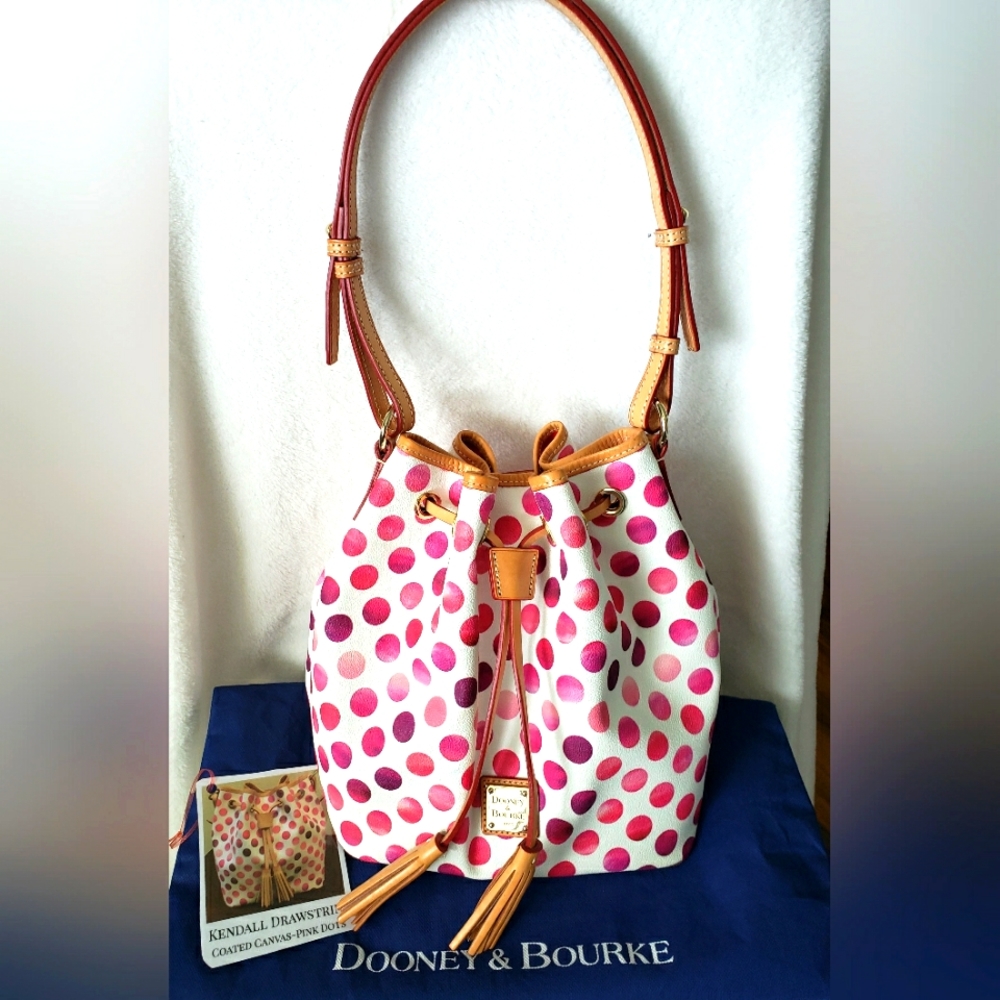Dooney & Bourke Kendall Drawstring Pink Dots